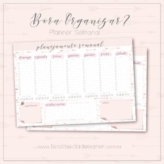 Bloco Planner Semanal - Rosa