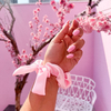 Scrunchie de Cetim ROSA BEBÊ com laço