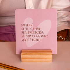 5 unds. Kit 4 Cards + Base de Madeira - Fer Almeida - Designer