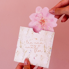 5 unds. Envelope + Cartão Flor