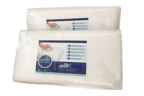 Almohadas Pack x 2 viscoelásticas 80x40