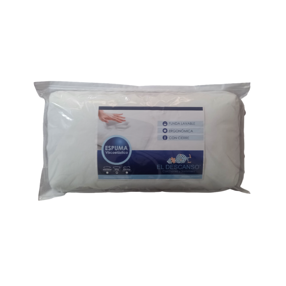 Almohada Viscoelastica King Ergonomica y Antialergica