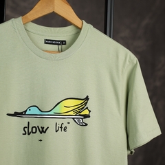 Remera Slow Verde - comprar online