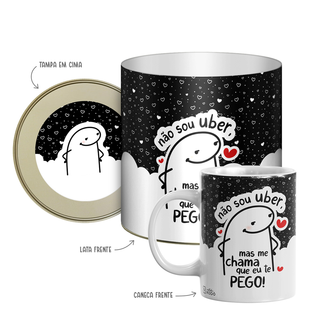 Caneca Com Caixinha Flork Amo Tu meme palito Xicara 325ml divertida para  namorado ou namorada