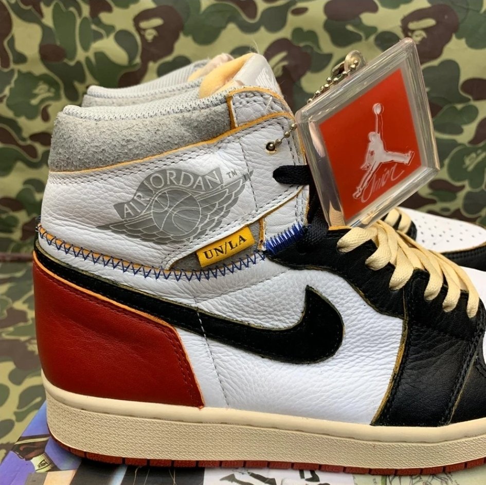Jordan 1 union black sale toe