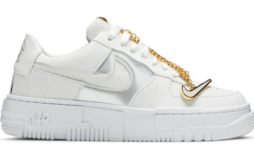 Air Force 1 Pixel White Gold Chain