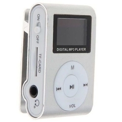 MP3 PLAYER DIGITAL FM MICRO SD PRATA GBMAX