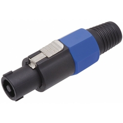 PLUG SPEAKON PLASTICO 4 VIAS C/ TRAVA MACHO