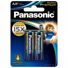 PILHA ALCALINA PREMIUM AA COM 2 LR6EGR/2B96 PANASONIC