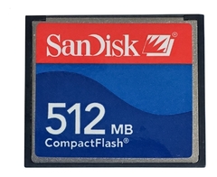 CARTÃO COMPACT FLASH FC 512 MB SANDISK - comprar online