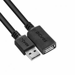 CABO EXTENSOR USB A 2.0 MACHO PARA USB A 2.0 FEMEA 28AWG PURO COBRE 2 METROS - PUAMF2-2