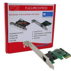 PLACA DE REDE 10/100/1000 PCI F3