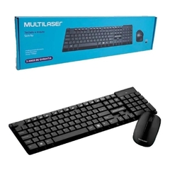 KIT TECLADO E MOUSE SEM FIO TC251 PRETO MULTILASER