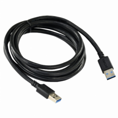 CABO DE DADOS USB A 3.0 MACHO PARA USB A 3.0 MACHO 28AWG PURO COBRE 2 METROS - PUAM3