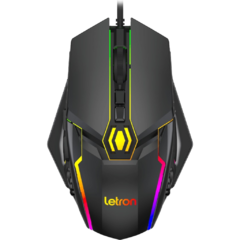 MOUSE GAMER LETRON 7 BOTOES 7200 BLACK IRON 1622