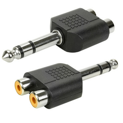 ADAPTADOR P10 PLASTICO ESTEREO PARA 2 JACK RCA 003-0675