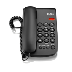 TELEFONE DE MESA COM FIO PRETO TCF 2000 ELGIN