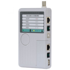 TESTADOR DE CABOS 5 EM 1 USB, RJ45, RJ11, RJ12 E BNC WH-3468