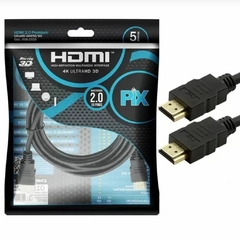 CABO HDMI 5 METROS 4K 19 PINOS PIX 018-2225
