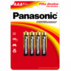 PILHA ALCALINA AAA PANASONIC 4 UNIDADES