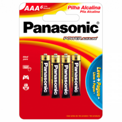 PILHA ALCALINA PANASONIC AAA COM 6 LR03XAB/6B192