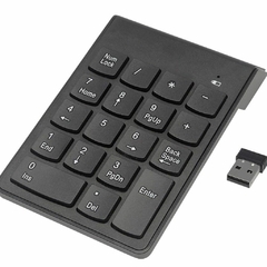 TECLADO NUMERICO PRETO SEM FIO - comprar online