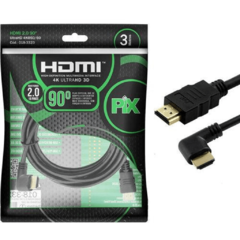 CABO HDMI 3 METRO 2.0 4K 19 PINOS 90 GRAUS 018-3323 - comprar online