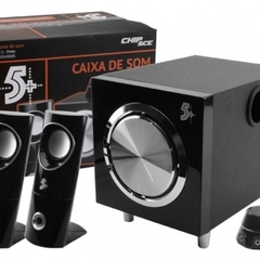 CAIXA DE SOM 2.1 PRETO 550W PMPO 015-0025