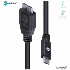 CABO USB TIPO C X MICRO USB B V3.2 GEN1 5GBPS 1 METRO - C32MUB-12