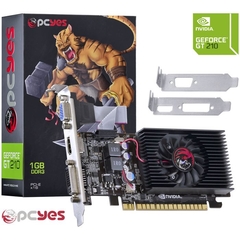 PLACA DE VIDEO GEFORCE NVIDIA GT 210 1GB DDR3 64 BITS LOW PROFILE (KIT INCLUSO)