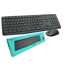 KIT TECLADO E MOUSE SEM FIO MK235 PRETO LOGITECH - PrecisaShop