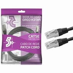 PATCH CORD CAT 5E 2M PRETO 018-1086