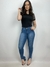 Calça Jeans Feminina Skinny Recorte