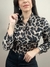 Camisa Social Feminina em Crepe Animal Print