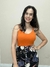 Body Feminino Alça Fina Ana Ruga Decote U com Vinco Frontal - loja online