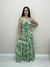 Vestido Feminino Longo Alças Finas Decote V Fenda Frontal - comprar online