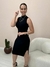 Vestido Feminino Midi Gola Alta com Fenda Canelado Premium - comprar online