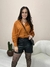 Shorts Feminino Couro Ecológico Botão Encapado - comprar online