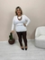 Suéter Feminino em Modal Gola Redonda Plus Size - comprar online