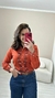 Camisa Feminina em Linho Bordado Frontal K7804 - loja online