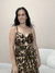 Vestido Feminino Midi Recorte Busto Alça Fina em Crepe - loja online