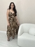 Vestido Feminino Midi Recorte Busto Alça Fina em Crepe na internet