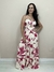 Vestido Feminino Longo Recorte Busto Alça Fina em Viscolinho - loja online