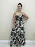 Vestido Feminino Longo Alças Finas Decote V Fenda Frontal - loja online