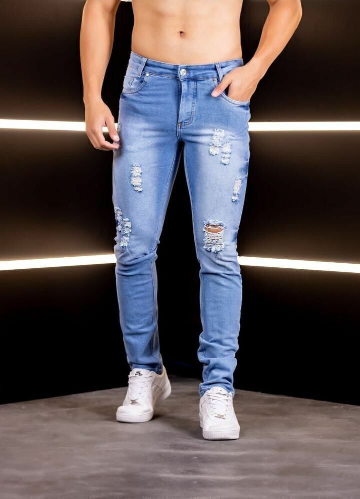 Calça Jeans Masculina Corte A Laser LVT 03