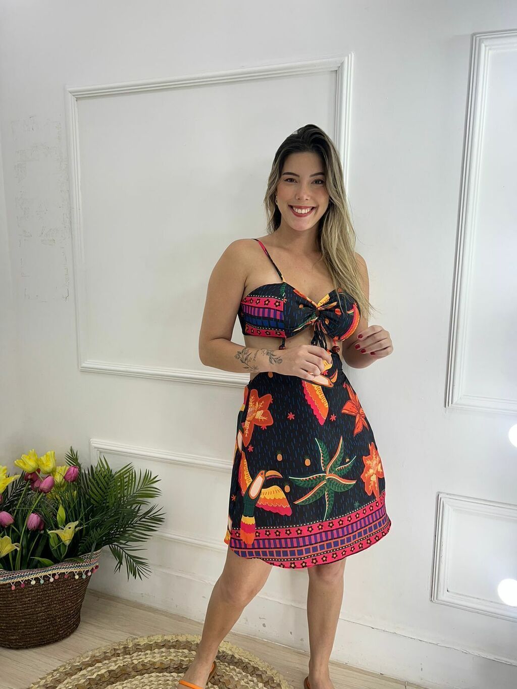 Vestido curto cheap de bolinha