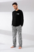 Pijama Masculino Alfredo Modal e Tricoline Xadrez Black 1024 - 21030 - comprar online