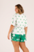Pijama Feminino Curto Algodão Green Stars Plus Size Cor com Amor 18110 na internet