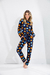 Pijama Feminino Longo Fleece Estrelas Alana Azul Mixte 17833 - comprar online