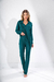 Pijama Feminino Longo Modal com Gola Pine Green Mixte 17836 na internet